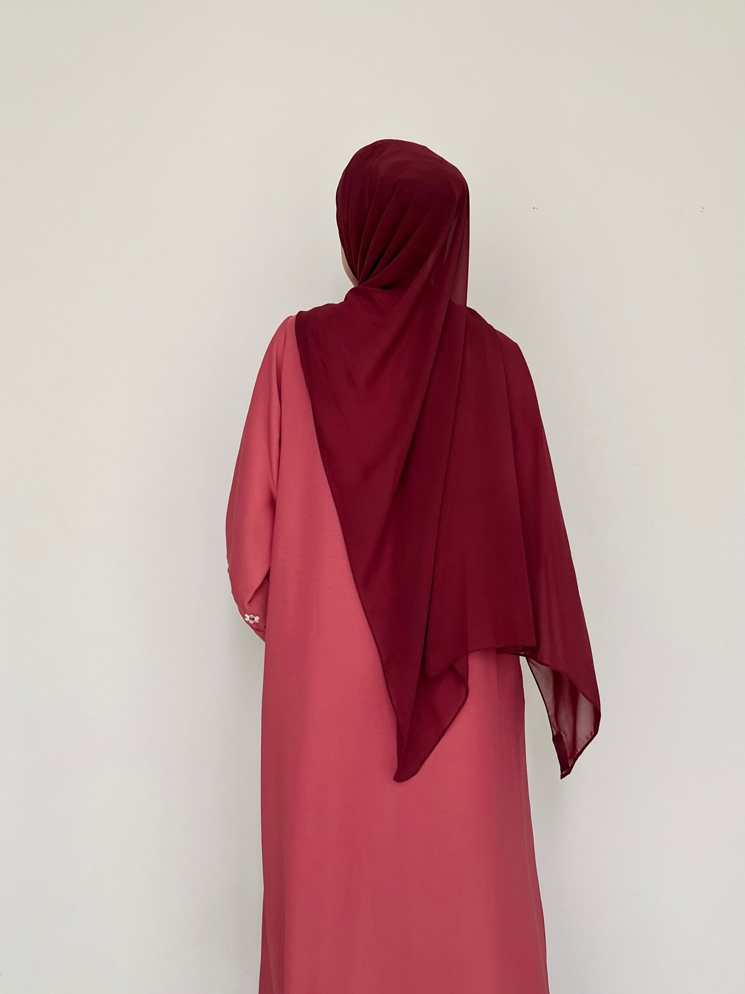 Meadow Mist - Front Open Abaya - Blush
