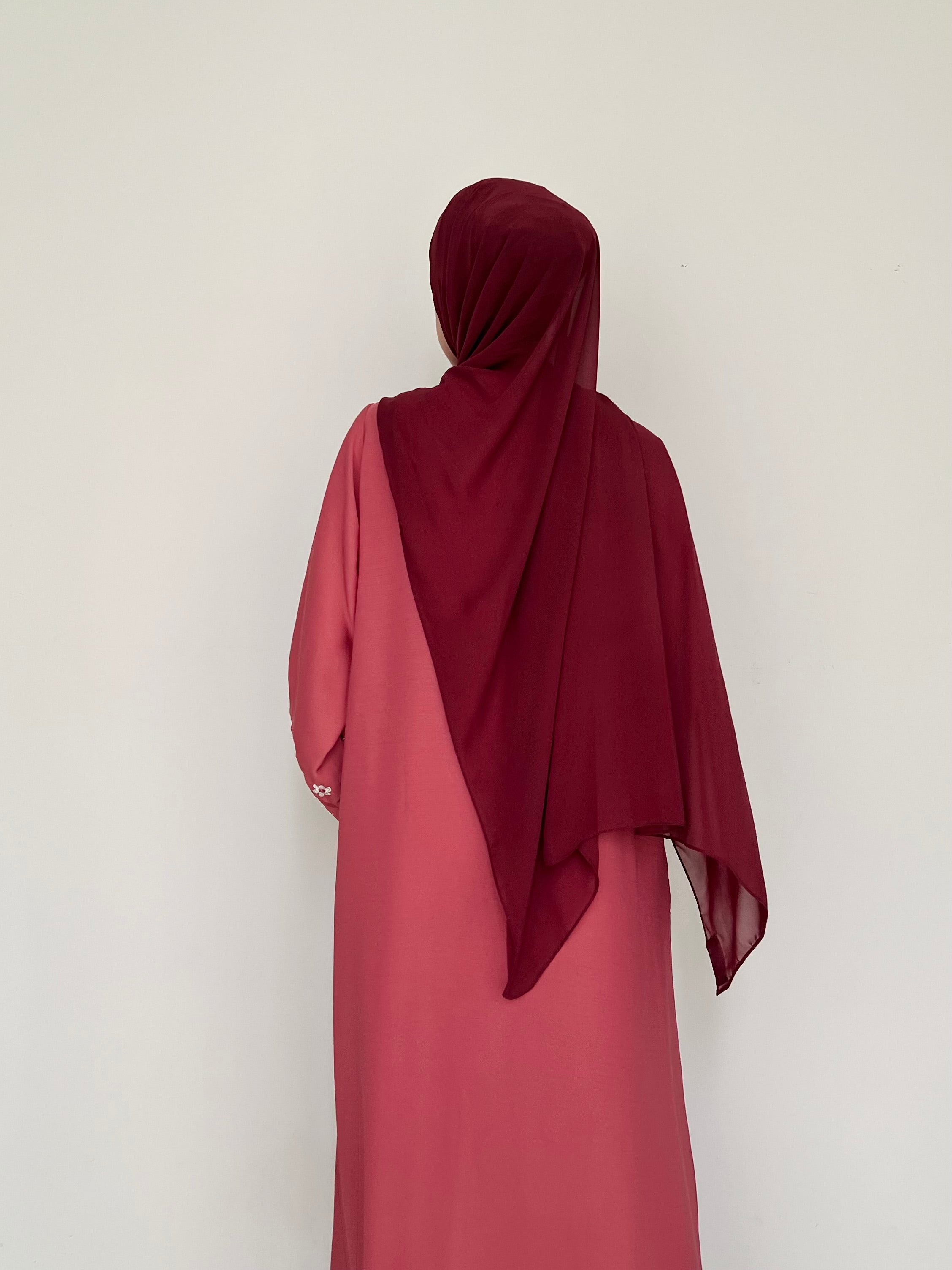 Meadow Mist - Front Open Abaya - Blush