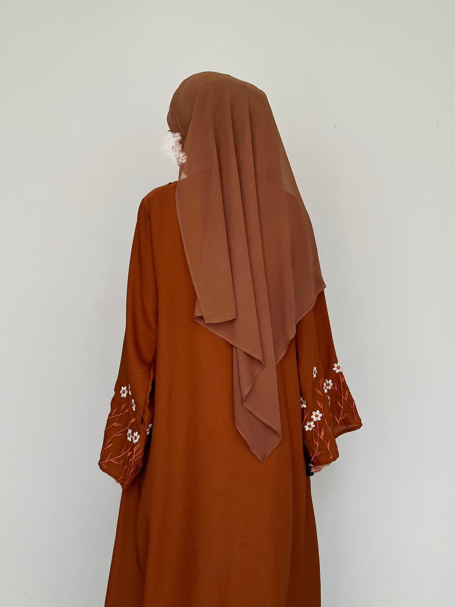 Meadow Mist - Front Open Abaya - Tan