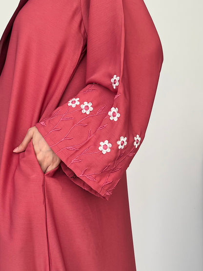 Meadow Mist - Front Closed Abaya - Blush