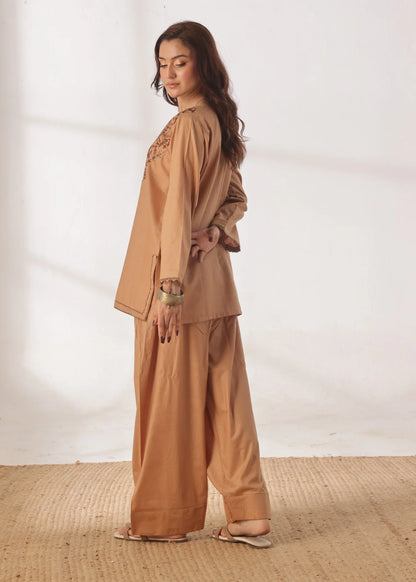 Grace - Embroidered Kurti Shalwar Set - Hazelwood