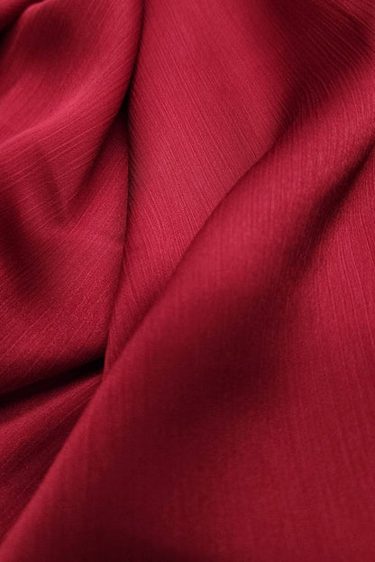Premium Crinkle Silk Hijab - Red